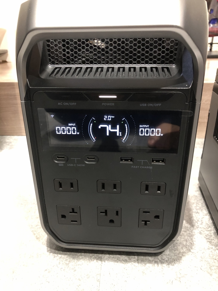 EcoFlow DELTA 3 ポータブル電源の実物写真