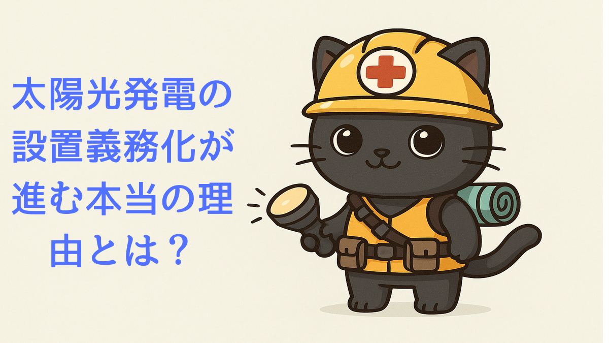 太陽光発電の義務化が進む背景とその理由