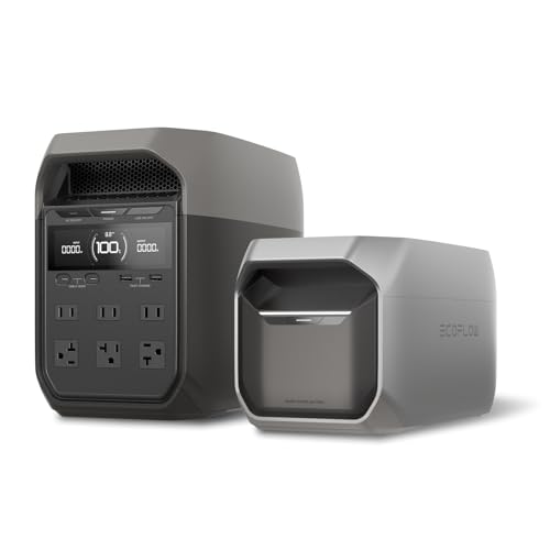 EcoFlow DELTA3 ポータブル電源 1024Wh DELTA3 専用エクストラバッテリー 1024wh セットリン酸鉄リチウムイオン 56分で100%充電 高出力AC(定格1500W / サージ3000W/X-Boost2000W) 10ミリ秒未満のUPS ポータブルバッテリー