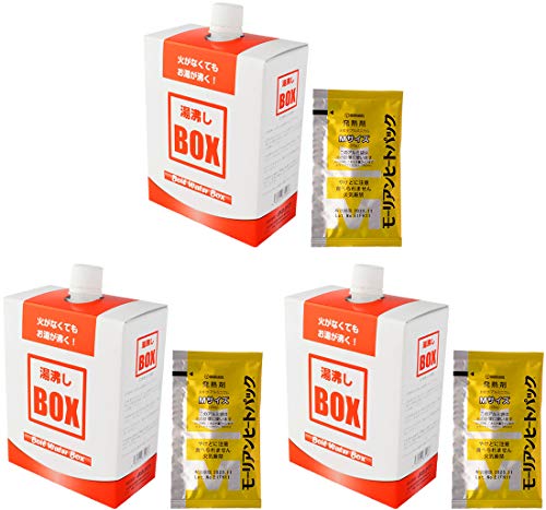 mita モーリアンヒートパック 湯沸かしボックス (BOX) 3セット 火がなくてもお湯が沸く 防災 アウトドア 災害