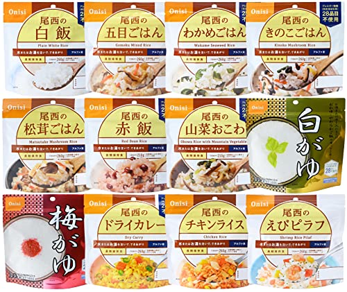 尾西食品 アルファ米12種類セット (非常食・保存食) 尾西食品 アルファ米12種類セット (非常食・保存食)