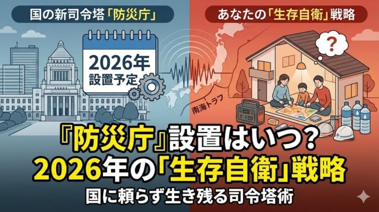 防災庁の設置はいつ？メリットと「生存自衛」のために今すべきこと