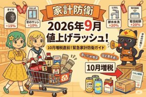 【2026年最新】9月値上げ対象リスト一覧！秋に向けて今すぐ買うべきもの・対策まとめ