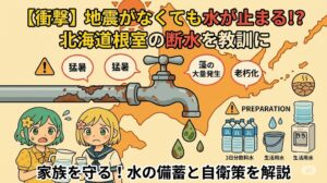 【注意喚起】北海道の断水はなぜ起きた？異常気象と老朽化から考える今後の備え