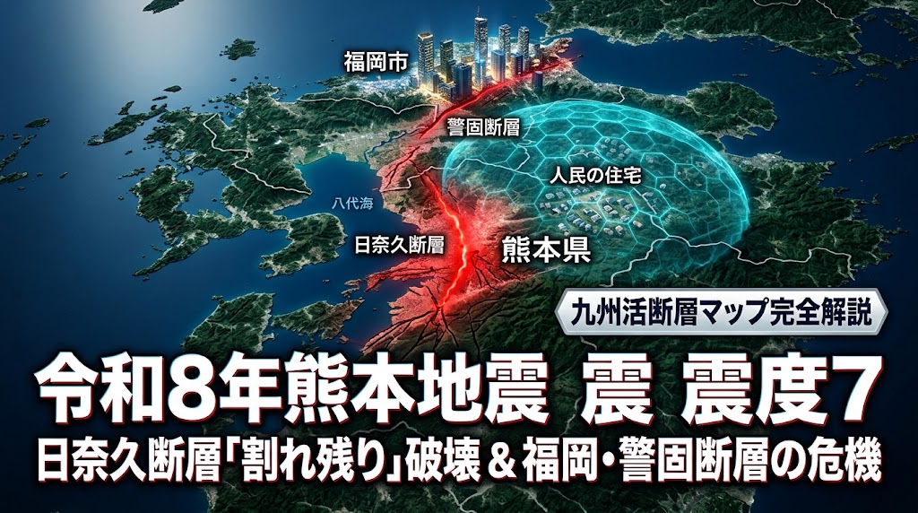 福岡の警固断層＆熊本地震の日奈久断層！九州活断層マップ危険エリアと「割れ残り」の教訓
