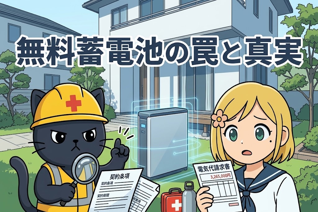 auでんちの無料設置のからくりと15年縛りの落とし穴を解説するオウチックス調査室のアイキャッチ画像