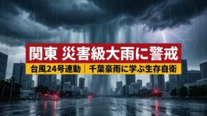 【速報】関東で災害級大雨の恐れ！台風24号連動と千葉豪雨に学ぶ自衛策