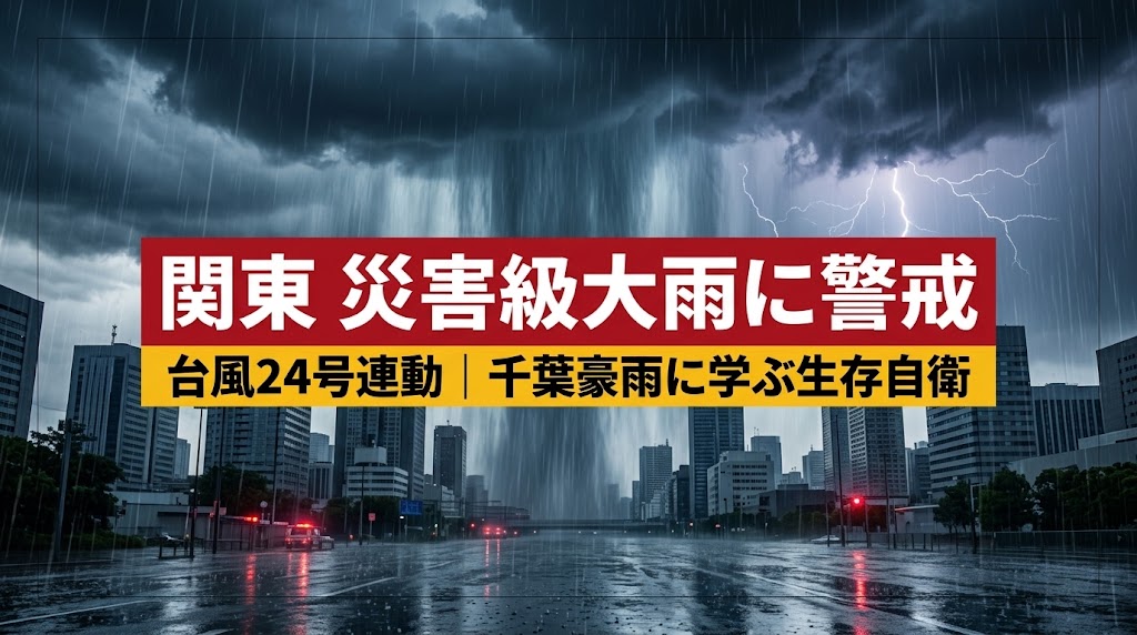 【速報】関東で災害級大雨の恐れ！台風24号連動と千葉豪雨に学ぶ自衛策
