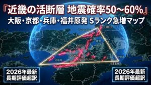 大阪・京都・兵庫の活断層マップ！近畿三角帯の地震確率50%＆福井原発Sランクの真実