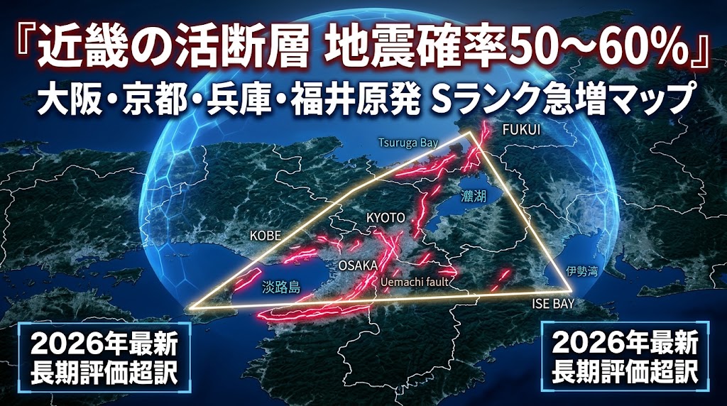 大阪・京都・兵庫の活断層マップ！近畿三角帯の地震確率50%＆福井原発Sランクの真実