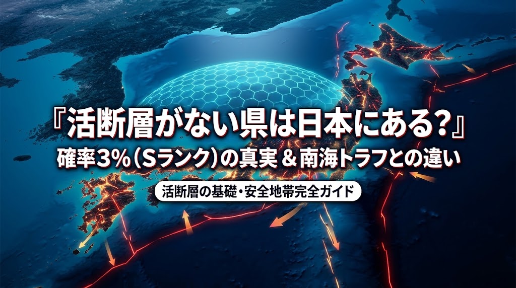 活断層がない県は日本にある？確率3%（Sランク）の本当の危険度と正断層・南海トラフとの違い