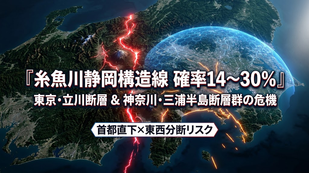 東京・神奈川の首都直下断層と糸魚川静岡構造線！長野・静岡の地震確率＆南海トラフ連動リスク