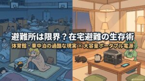 避難所生活の過酷な現実！在宅避難を可能にするポータブル電源活用